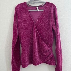 crinkled velvet wrap long sleeved shirt NEW
